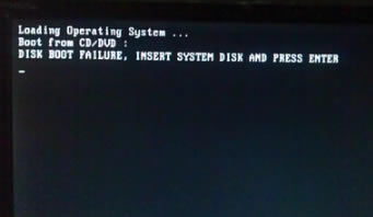 װʱⲻӲΰ Disk Boot FailureInsert System Disk And Press Enter