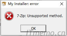 7-Zip: Unsupported method