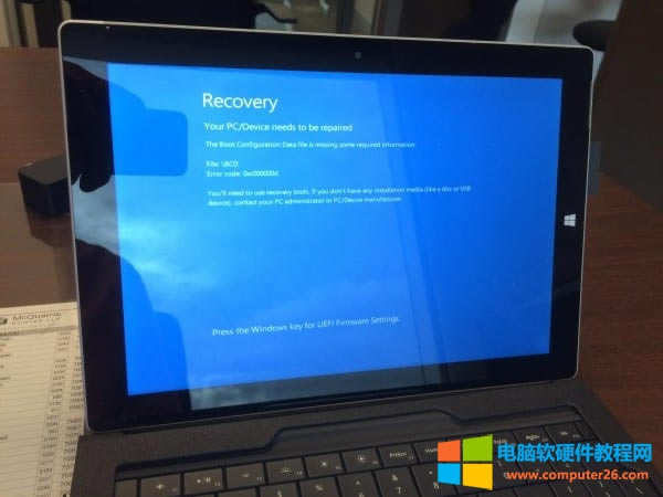 Microsoft Surfaceװ<a href='/windows/' target='_blank'><u>windows</u></a> 10ĴBoot error 0xc0000098