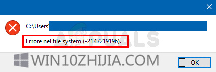 ޸Win10ƬӦóʱļϵͳ-2147219196