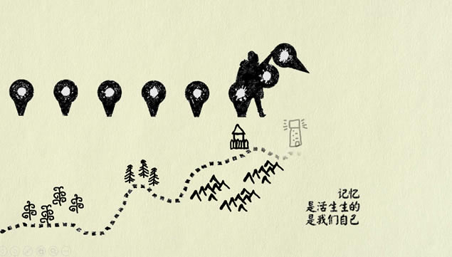 描绘艺术衔接创意动画情景剧Memory主题ppt模板,主题模板 - 本站