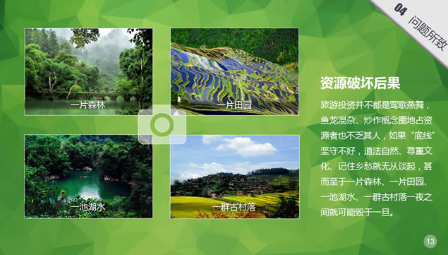 绿镜头走进贵州——探索贵州生态旅游发展之路ppt模板,行业模板 - 本站