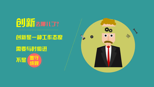 工作态度去哪儿了——卡通场景动画演示ppt模板,主题模板 - 本站