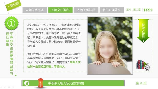 人际关系宝典——员工在职培训ppt模板,商务模板 - 本站