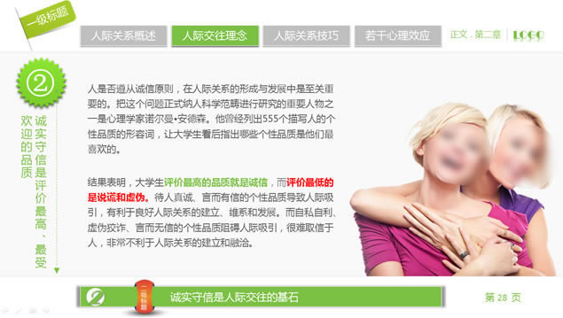 人际关系宝典——员工在职培训ppt模板,商务模板 - 本站