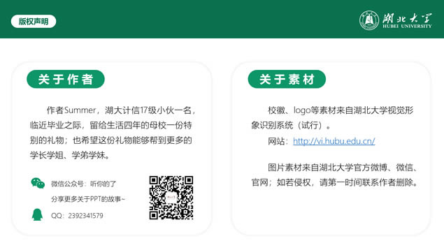 3套设计方案湖北大学论文答辩通用ppt模板