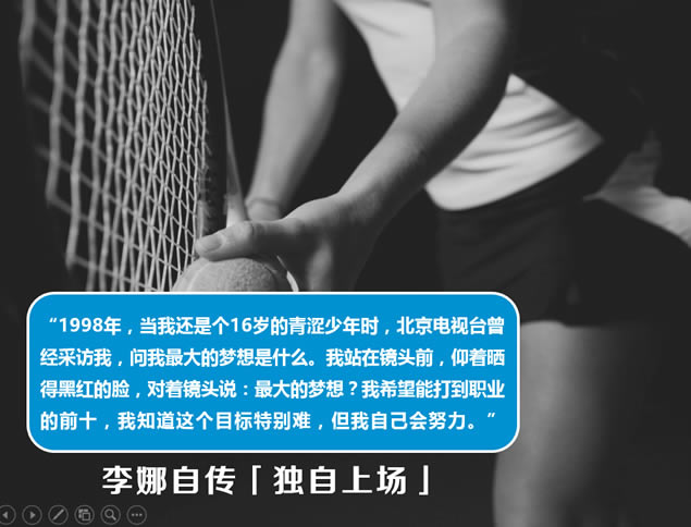 从李娜身上学的五堂课——勉励自己的ppt模板,主题模板 - 本站