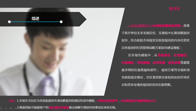 适合医疗机构 医院经营战略规划报告ppt模板,主题模板 - 本站