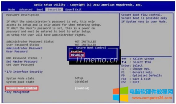 Security--Secure Boot Control--ѡDisabledȻF10 ˳