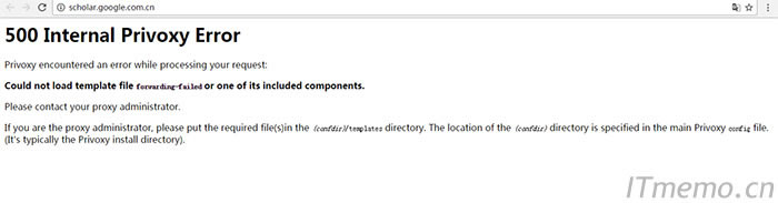ҳʾ500 Internal Privoxy Error 