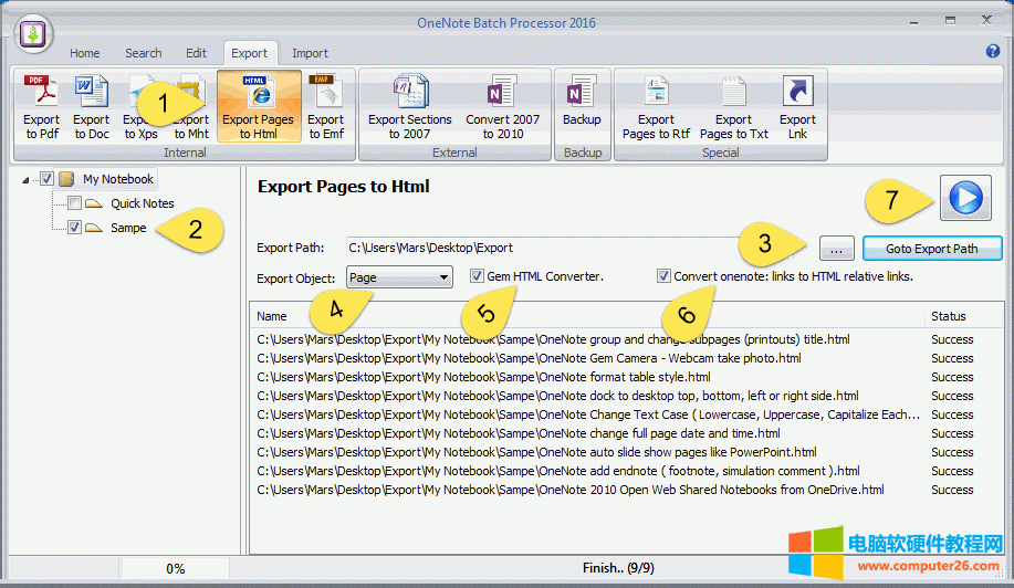 ʹ Gem HTML ת OneNote ҳΪ HTML ļ