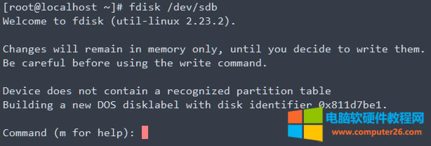 fdisk /dev/sdb