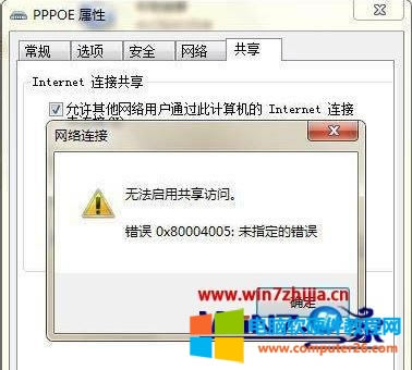Win7޷ù0x80004005ʾ1