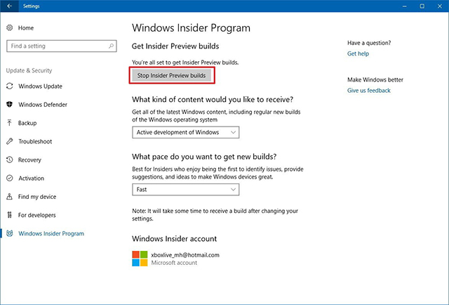 ӳWindows 10 Insider Previewµļ