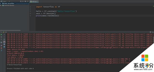 Win10ϵͳTensorflow Pycharm